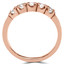 Round Diamond Five-Stone Anniversary Wedding Band Ring in Rose Gold (MVSX0006-R)