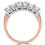 Round Diamond Six-Stone Anniversary Wedding Band Ring in Rose Gold (MVSX0007-R)