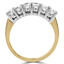 Round Diamond Six-Stone Anniversary Wedding Band Ring in Yellow Gold (MVSX0007-Y)