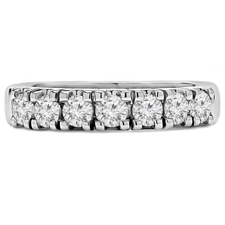 Round Diamond Seven-Stone Anniversary Wedding Band Ring in White Gold (MVSX0008-W)
