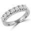 Round Diamond Seven-Stone Anniversary Wedding Band Ring in White Gold (MVSX0008-W)