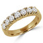Round Diamond Seven-Stone Anniversary Wedding Band Ring in Yellow Gold (MVSX0008-Y)