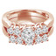 Round Diamond Five-Stone Engagement Ring and Wedding Band Set Ring in Rose Gold (MVSX0023-R)