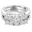 Round Diamond Five-Stone Engagement Ring and Wedding Band Set Ring in White Gold (MVSX0023-W)
