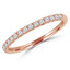 Round Diamond Semi-Eternity Wedding Band Ring in Rose Gold (MVSXB0001-R)