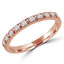 Round Diamond Semi-Eternity Wedding Band Ring in Rose Gold (MVSXB0002-R)