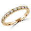Round Diamond Semi-Eternity Wedding Band Ring in Yellow Gold (MVSXB0002-Y)