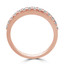 Round Diamond Semi-Eternity Wedding Band Ring in Rose Gold (MVSXB0003-R)