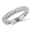 Round Diamond Semi-Eternity Wedding Band Ring in White Gold (MVSXB0003-W)