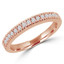 Round Diamond Semi-Eternity Wedding Band Ring in Rose Gold (MVSXB0009-R)