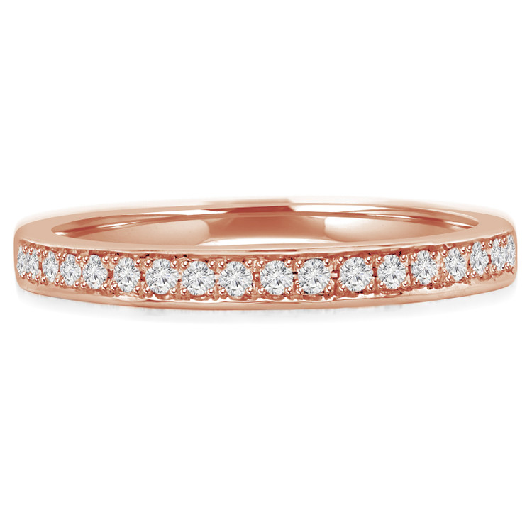 Round Diamond Semi-Eternity Wedding Band Ring in Rose Gold (MVSXB0012-R)