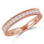 Round Diamond Semi-Eternity Wedding Band Ring in Rose Gold (MVSXB0013-R)