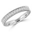 Round Diamond Semi-Eternity Wedding Band Ring in White Gold (MVSXB0013-W)