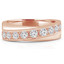 Round Diamond Fashion Semi-Eternity Wedding Band Ring in Rose Gold (MVSXB0016-R)