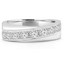 Round Diamond Fashion Semi-Eternity Wedding Band Ring in White Gold (MVSXB0016-W)