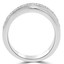 Round Diamond Fashion Semi-Eternity Wedding Band Ring in White Gold (MVSXB0016-W)