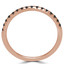 Round Black Diamond Semi-Eternity Wedding Band Ring in Rose Gold (MVSXB0019-R)