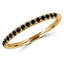 Round Black Diamond Semi-Eternity Wedding Band Ring in Yellow Gold (MVSXB0019-Y)