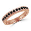 Round Black Diamond Semi-Eternity Wedding Band Ring in Rose Gold (MVSXB0021-R)