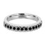 Round Black Diamond Semi-Eternity Wedding Band Ring in White Gold (MVSXB0021-W)