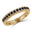 Round Black Diamond Semi-Eternity Wedding Band Ring in Yellow Gold (MVSXB0021-Y)