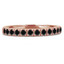 Round Black Diamond Semi-Eternity Wedding Band Ring in Rose Gold (MVSXB0022-R)