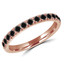 Round Black Diamond Semi-Eternity Wedding Band Ring in Rose Gold (MVSXB0022-R)
