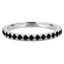Round Black Diamond Semi-Eternity Wedding Band Ring in White Gold (MVSXB0023-W)