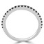 Round Black Diamond Semi-Eternity Wedding Band Ring in White Gold (MVSXB0024-W)
