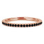 Round Black Diamond Semi-Eternity Wedding Band Ring in Rose Gold (MVSXB0025-R)