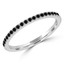 Round Black Diamond Semi-Eternity Wedding Band Ring in White Gold (MVSXB0025-W)