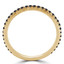 Round Black Diamond Semi-Eternity Wedding Band Ring in Yellow Gold (MVSXB0025-Y)