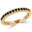 Round Black Diamond Semi-Eternity Wedding Band Ring in Yellow Gold (MVSXB0026-Y)