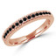 Round Black Diamond Fashion Semi-Eternity Wedding Band Ring in Rose Gold (MVSXB0027-R)