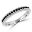 Round Black Diamond Fashion Semi-Eternity Wedding Band Ring in White Gold (MVSXB0027-W)