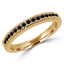 Round Black Diamond Fashion Semi-Eternity Wedding Band Ring in Yellow Gold (MVSXB0027-Y)