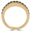 Round Black Diamond Semi-Eternity Wedding Band Ring in Yellow Gold (MVSXB0028-Y)
