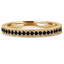 Round Black Diamond Semi-Eternity Wedding Band Ring in Yellow Gold (MVSXB0029-Y)