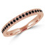 Round Black Diamond Semi-Eternity Wedding Band Ring in Rose Gold (MVSXB0030-R)