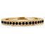 Round Black Diamond Semi-Eternity Wedding Band Ring in Yellow Gold (MVSXB0030-Y)