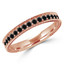 Round Black Diamond Semi-Eternity Wedding Band Ring in Rose Gold (MVSXB0031-R)