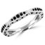 Round Black Diamond Semi-Eternity Wedding Band Ring in White Gold (MVSXB0032-W)