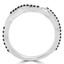 Round Black Diamond Infinity Semi-Eternity Wedding Band Ring in White Gold (MVSXB0033-W)