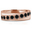 Round Black Diamond Fashion Semi-Eternity Wedding Band Ring in Rose Gold (MVSXB0034-R)