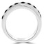 Round Black Diamond Fashion Semi-Eternity Wedding Band Ring in White Gold (MVSXB0034-W)