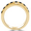 Round Black Diamond Fashion Semi-Eternity Wedding Band Ring in Yellow Gold (MVSXB0034-Y)