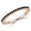 Round Black Diamond Semi-Eternity Wedding Band Ring in Rose Gold (MVSXB0035-R)