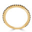 Round Black Diamond Semi-Eternity Wedding Band Ring in Yellow Gold (MVSXB0035-Y)