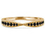 Round Black Diamond Semi-Eternity Wedding Band Ring in Yellow Gold (MVSXB0036-Y)