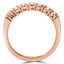Round Diamond Semi-Eternity Wedding Band Ring in Rose Gold (MVSXB0043-R)